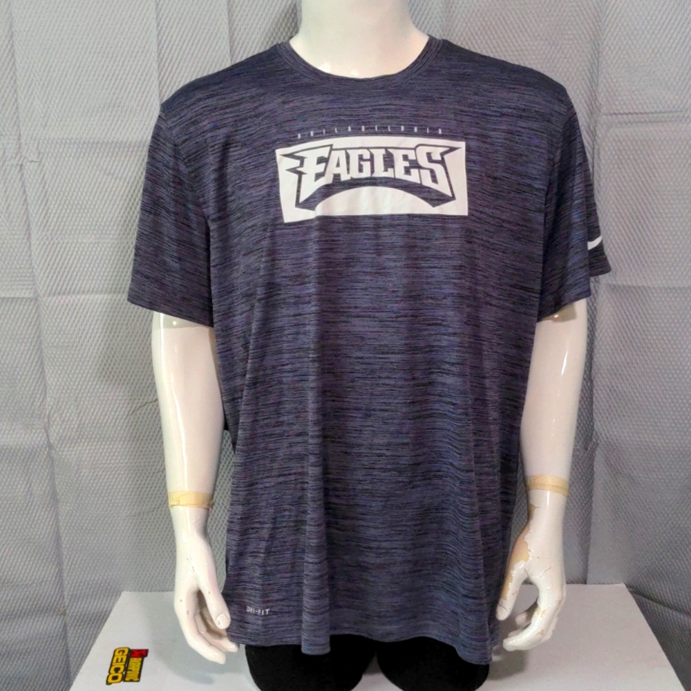 Nike Dry Fit Mens t-shirt XL Philadelphia Eagles Gray